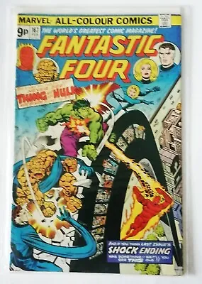Buy FANTASTIC FOUR #167 Vs Hulk UK Price Marvel Comics 1976 Vg • 5.99£