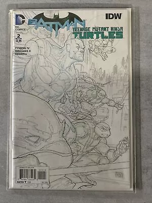 Buy DC IDW COMIC Batman Teenage Mutant Ninja Turtles #2 4th Print Sketch Variant B&W • 20£