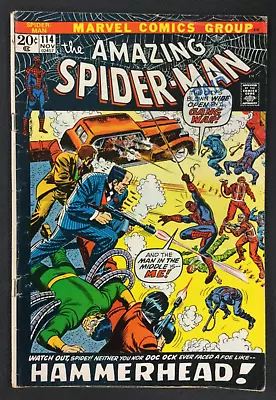 Buy Amazing Spider-man #114, VG 4.0, Mark Jewelers Insert (MJ), Hammerhead Origin • 33.21£