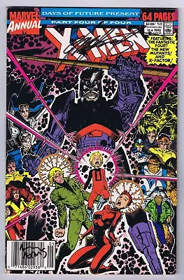 Buy Uncanny X-Men Annual #14 Newsstand FN Signed W/COA Claremont/Adams 1990 Marvel • 101.25£