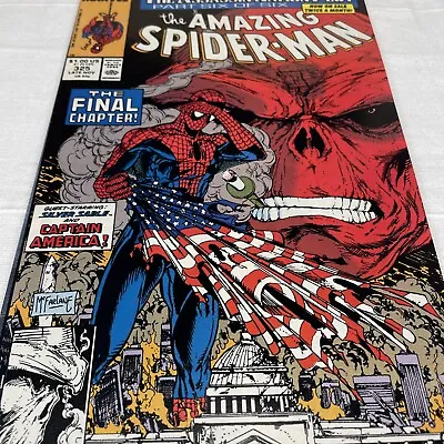 Buy Amazing Spider-Man #325 DIRECT (1989) McFarlane Red Skull Captain America Mid • 6.28£