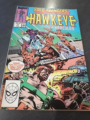 Buy SOLO AVENGERS #11  Hawkeye  Marvel Comics 1988 VF Feat Hercules Fast Post! • 2.99£