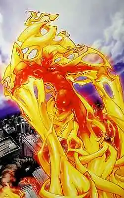 Buy Johnny Storm Human Torch Fantastic Four Comic Book Mini Poster 6.5 X10  • 7.58£