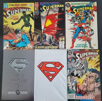 Buy Superman Set Of 29 Dc Comics (1992) Full Reign Die-cuts! Doomsday! Death #75! • 64.19£