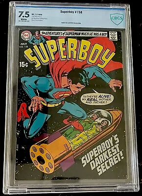 Buy SUPERBOY #158 CBCS 7.5 WALLY WOOD ART & NEAL ADAMS COVER 1969 Clinton Collection • 35.96£