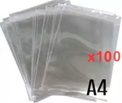 Buy Comic Bags A4 2000AD Magazine Large Resealable Comic Sleeves X100 Polypropylene • 12.99£