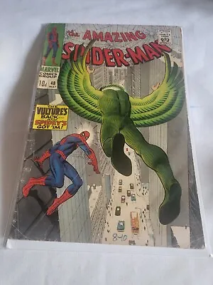 Buy Amazing Spider-Man #48 - 1st Appearance Of Blackie Drago 2nd Vulture 1967 VG 4.0 • 44.99£
