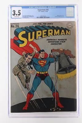 Buy Superman #26 - D.C. Comics 1944 CGC 3.5 Mercury Appearance. Classic Goebbels War • 2,219.58£