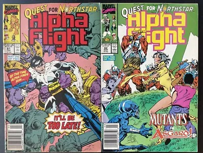 Buy Alpha Flight #81 #82 Newsstand! 1st Appearance Persuasion! John Byrne Covers! FN • 3.99£