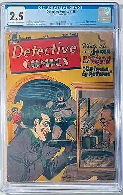 Buy 1947 Detective Comics 128 CGC 2.5  Joker Appearance.Percy Clearwater Appearance • 550.39£