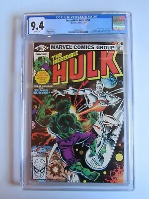 Buy Incredible Hulk #250 (1980) - Cgc 9.4 Nm Wp - Silver Surfer, Fantastic Four • 177.89£