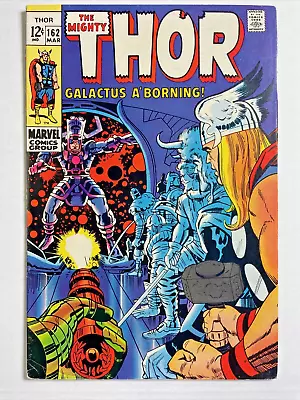 Buy Thor #162 F/VF 1969 Marvel Comics Galactus Kirby • 79.06£