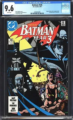 Buy Batman #436 CGC 9.6 NM+ WP 1st Appearance Of Tim Drake DC Comics 1989 • 70.36£