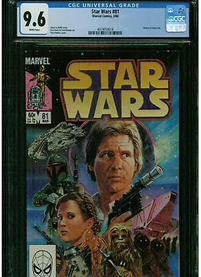Buy Star Wars #81 Cgc 9.6 Near Mint+ 1984 Return Of Boba Fett White Pages Newly Slab • 195.87£