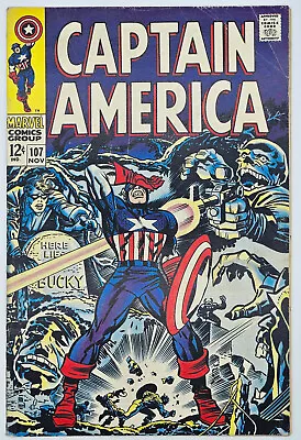 Buy Captain America #107 1968 4.0 VG Red Skull/Hitler C.! 1st App Doctor Faustus!🔑 • 18.39£