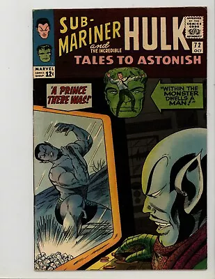 Buy Tales To Astonish 72 F Fine Hulk + Sub-Mariner 1965 • 19.76£
