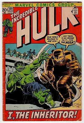 Buy Incredible Hulk #149 (1972) Early High Evolutionary, 1st App The Inheritor • 9.19£