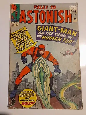 Buy Tales To Astonish #55 May 1964 Good- 1.8 Giant-Man, Wasp, Human Top • 11.99£