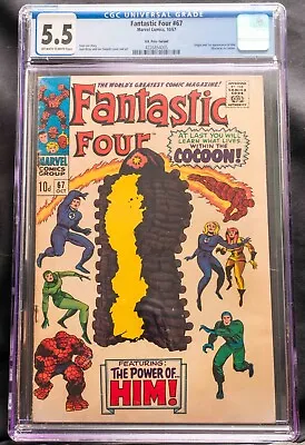 Buy Fantastic Four #67 [1967] Origin & 1st Appearance HIM (Warlock) Cameo CGC 5.5 • 215£