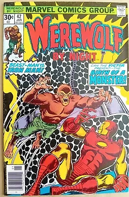 Buy Werewolf By Night #42 - FN (6.0) - Marvel 1977 - 30 Cents Copy - Iron Man App • 14.99£