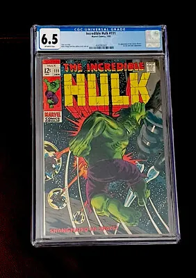 Buy Incredible Hulk #111 CGC 6.5 Galaxy Master 1st Appearance Marvel 1969 • 47.40£