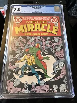 Buy Mister Miracle #15 CGC 7.0 DC 1973 Origin 1st Appearance Shilo Norman Jack Kirby • 59.47£