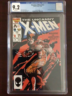 Buy CGC 9.2 Uncanny X-Men 212 Wolverine Vs Sabretooth Mutant Massacre White Pages • 39.42£
