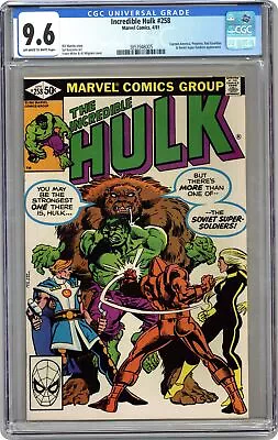 Buy Incredible Hulk #258 CGC 9.6 1981 3853948005 • 540.15£