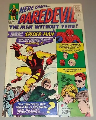 Buy Daredevil #1 Vf (8.0) Marvel Comics 1st Appearance April 1964 (sa) • 11,999.99£
