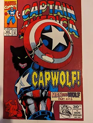 Buy Captain America #405 Capwolf Man And Wolf Part 4 Of 6 • 7.88£