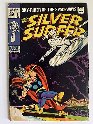 Buy Silver Surfer #4 1.0 Fr 1969 Classic Thor Silver Surfer Cover Marvel Comics • 239.82£