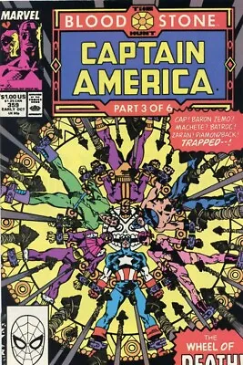 Buy Marvel Captain America #359 1989 1st App Crossbones Comic Book Grade VF/NM 9.0 • 5.53£