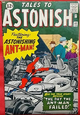 Buy Tales To Astonish 40 Marvel Silver Age 1963 Ant-Man Steve Dikto Art • 370£