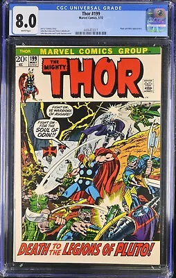 Buy Thor #199 CGC 8.0 WP Pluto And Hela Appearance, John Buscema Cover - 4406422011 • 59.96£