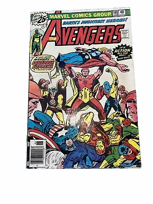 Buy Avengers 148 NEWSSTAND George Perez Art American Eagle Becomes Cap'n Hawk 1976 • 11.03£