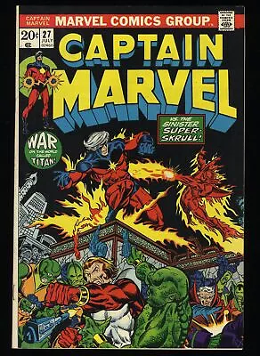 Buy Captain Marvel (1968) #27 VF/NM 9.0 3rd Thanos! 1st Starfox! Marvel 1973 • 84.86£