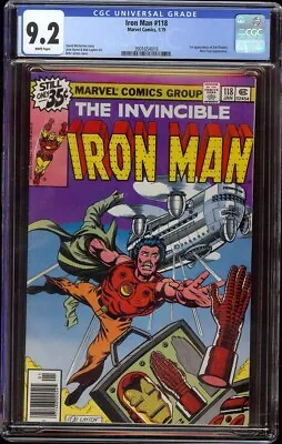 Buy Iron Man # 118 CGC 9.2 White (Marvel, 1979) 1st Appearance Of Jim Rhodes • 99.94£