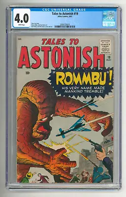Buy Tales To Astonish #19 CGC 4.0 VG White Pages - Jack Kirby Monster • 249£
