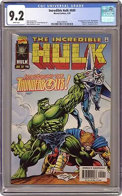 Buy Incredible Hulk #449 CGC 9.2 1997 4002728010 1st App. Thunderbolts • 158.12£
