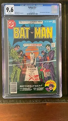 Buy Batman #291 CGC 9.6 White Pages Scarecrow Joker Villains DC Comics 1977 • 317.21£
