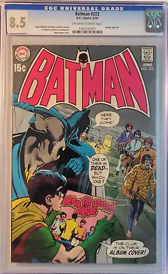 Buy 1970 Batman 222 CGC 8.5  Beatles Cover. RARE! • 558.97£