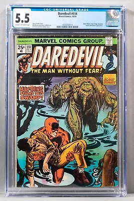 Buy Daredevil #114 CGC 5.5 (1974) Black Widow, Man-Thing, Gladiator & Death-Stalker • 48.26£