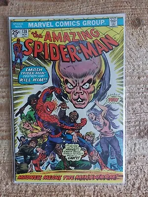 Buy AMAZING SPIDER-MAN #138 - NOV 1974 - 1st MINDWORM  - UNSTAMPED CENTS VF • 29.99£