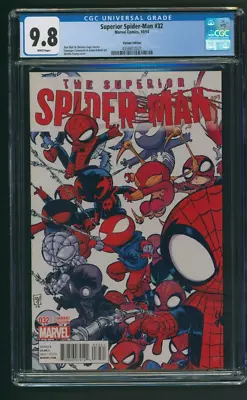 Buy Superior Spider-Man #32 Skottie Young Variant CGC 9.8 White Pages Marvel Comics • 118.55£