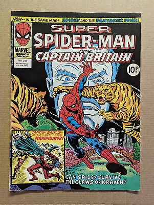 Buy Super Spider-Man And Captain Britain No 232, July 20th 1977, FREE UK POSTAGE • 6.99£