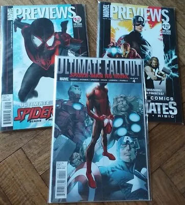 Buy Ultimate Fallout #4 + Marvel Previews #94-95, 1st Miles Morales - Rare Set! Mint • 682.09£