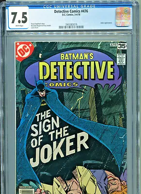 Buy Detective Comics #476 (DC 1978) CGC Certified 7.5 • 112.40£