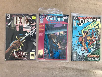 Buy 3 X DC Comic Books Dark Knight No32 Batman Gotham Nights No1 Superman No24  • 3.75£