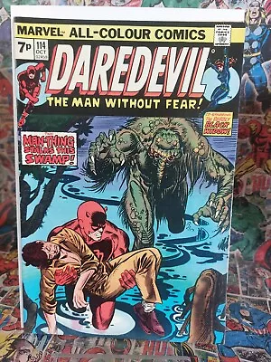 Buy Daredevil #114 VF- Marvel 1974 Black Widow, Man-Thing • 15.95£