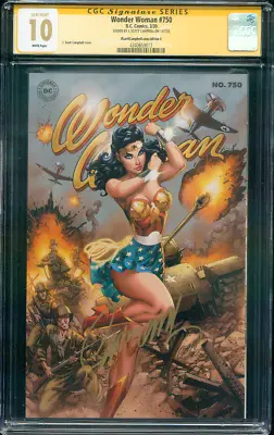 Buy Wonder Woman 750 CGC SS 10.0 Campbell C Variant Cover 3/20 Up 9.8 • 1,975.73£